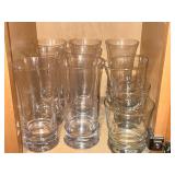 Assorted Clear Glassware - Highball Glasses, Tumblers & Souvenir Glasses