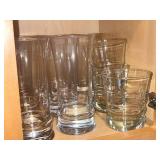 Assorted Clear Glassware - Highball Glasses, Tumblers & Souvenir Glasses