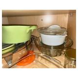 Glass Bakeware & Ceramic Casserole Set - Assorted Dishes, Bowls, Lids