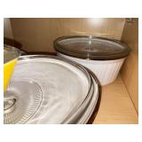 Island View Pottery Microwave Egg Cooker - White Ribbed Bakeware With Lids - Yellow Dish - Bowls