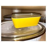 Island View Pottery Microwave Egg Cooker - White Ribbed Bakeware With Lids - Yellow Dish - Bowls