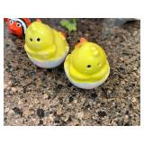 Assorted Ceramic Figurine Salt & Pepper Shakers & Floral Decor Jar