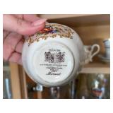 Paragon Minuet Fine Bone China Teacups & Saucers Set - English Floral Pattern