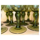 VTG Emerald Green Glass Goblets