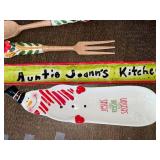 Hand-Painted Ceramic Kitchenware Set - Bowls, Spoons & Utensils