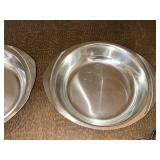 Stainless Steel Serving Set - 2 Bowls, Oval Tray, Teapot, Sugar & Creamer