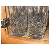 Crystal Cut Highball Glasses - Diamond Pattern