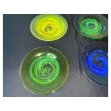 VTG Murano-Style Swirl Glass Bowls - Assorted Colors