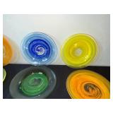 VTG Murano-Style Swirl Glass Bowls - Assorted Colors