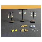 Assorted Costume Jewelry Set: Earrings, Rings & Accessories - displays not inc