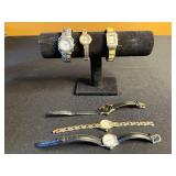 Watches Lot - Timex Indiglo, Embassy by Gruen, Studio Quartz, Folio Diamond