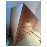 MCM Wood Dresser - 4-Drawer Chest with Double Knob Pulls, Brown Finish