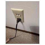 Antique-Style Table Lamp with Cream Shade and Ornate Bronze Base