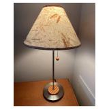 2-Drawer Wood Nightstand (Shade 14x16) w Lamp