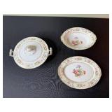 Went Worth DresRosa Lidded Tureen With 2 Matching Serving Dishes - Made In Japan