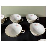Wentworth China DresRosa Teacups - Floral Pink & Orange Roses - Set of 12 - Made in Japan