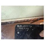 KROMEX Made in USA Silver Serving Tray with Crystal Glassware Set