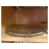 Crystal Glassware & Dinnerware Collection - Etched Bowls, Pressed Pattern Plates, Holly Decor