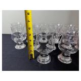 8 Oz Clear Tulip Stem Glasses