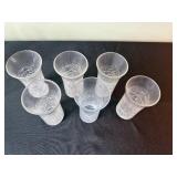 Clear Glass Stemware Set - Wine Goblets & Crackle Glass Tumblers