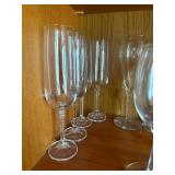 Clear Glass Stemware - Assorted Wine Glasses & Champagne Flutes