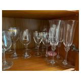 Clear Glass Stemware - Assorted Wine Glasses & Champagne Flutes