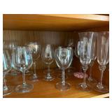 Clear Glass Stemware - Assorted Wine Glasses & Champagne Flutes