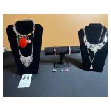 Costume Jewelry Collection - Necklaces, Bracelets, Clip on Pendants & Earrings