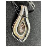 Turquoise, Abstract Gem & Enamel & "Thrive