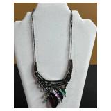 Turquoise, Abstract Gem & Enamel & "Thrive