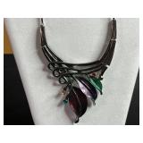 Turquoise, Abstract Gem & Enamel & "Thrive