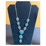Turquoise, Abstract Gem & Enamel & "Thrive