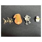 Assorted Jewelry: Lapis Lazuli Pendant Necklace, Beaded Necklaces, Pins & Charms