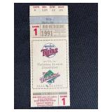 1981 World Series Official Program & Ephemera Set - Tickets, Pins & Vikings Matchbook