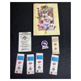 1981 World Series Official Program & Ephemera Set - Tickets, Pins & Vikings Matchbook