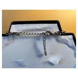 Boho Tiered Beaded Bib Necklace, Circular Yellow & Blue Crystal Pendant Necklace, Long Bead Necklace & Pink Flower