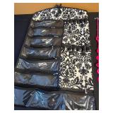 Hanging Jewelry Organizer with Clear Pockets - Includes 3 Beaded Necklaces