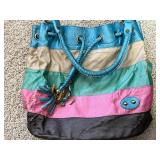 Patchwork Handbags (Lot of 4) - Rainbow Stripes, Teal/Pink Patchwork, Map Print Satchel