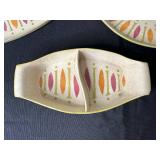 Red Wing USA 3-Piece Ceramic Dish Set with Multicolor Leaf Pattern