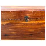 Vintage Wooden Trunk with Brass Straps - Rustic Storage Chest