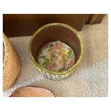 Woven Baskets - 3-Piece Set: Large Round, Tall Mosaic Cylinder, Small Oval Basket