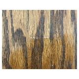 Oak Wood Rolling Cart - 2-Tier on Casters, Black Trim