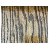 Oak Wood Rolling Cart - 2-Tier on Casters, Black Trim