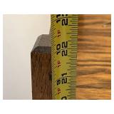 Oak Wood Rolling Cart - 2-Tier on Casters, Black Trim