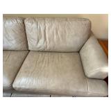 Leather Sectional Sofa with Chaise & Ottoman - Taupe, L-Shaped - couch only