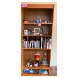Wood Bookcase with 5 Shelves - 76 x 31 x 16 in (H x W x D) - contents not inc