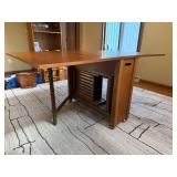 Mid-Century Drop-Leaf Dining Table - 62 in L x 34 in D x 28 in H