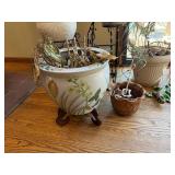 Assorted Ceramic Plant Pots & Decor
