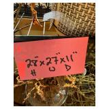 2-Tier Metal Plant Stand with 4 Potted Plants - Indoor Garden Display