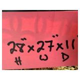 2-Tier Plant Stand with Planters - Black Wrought Iron (28 x 27 x 11)